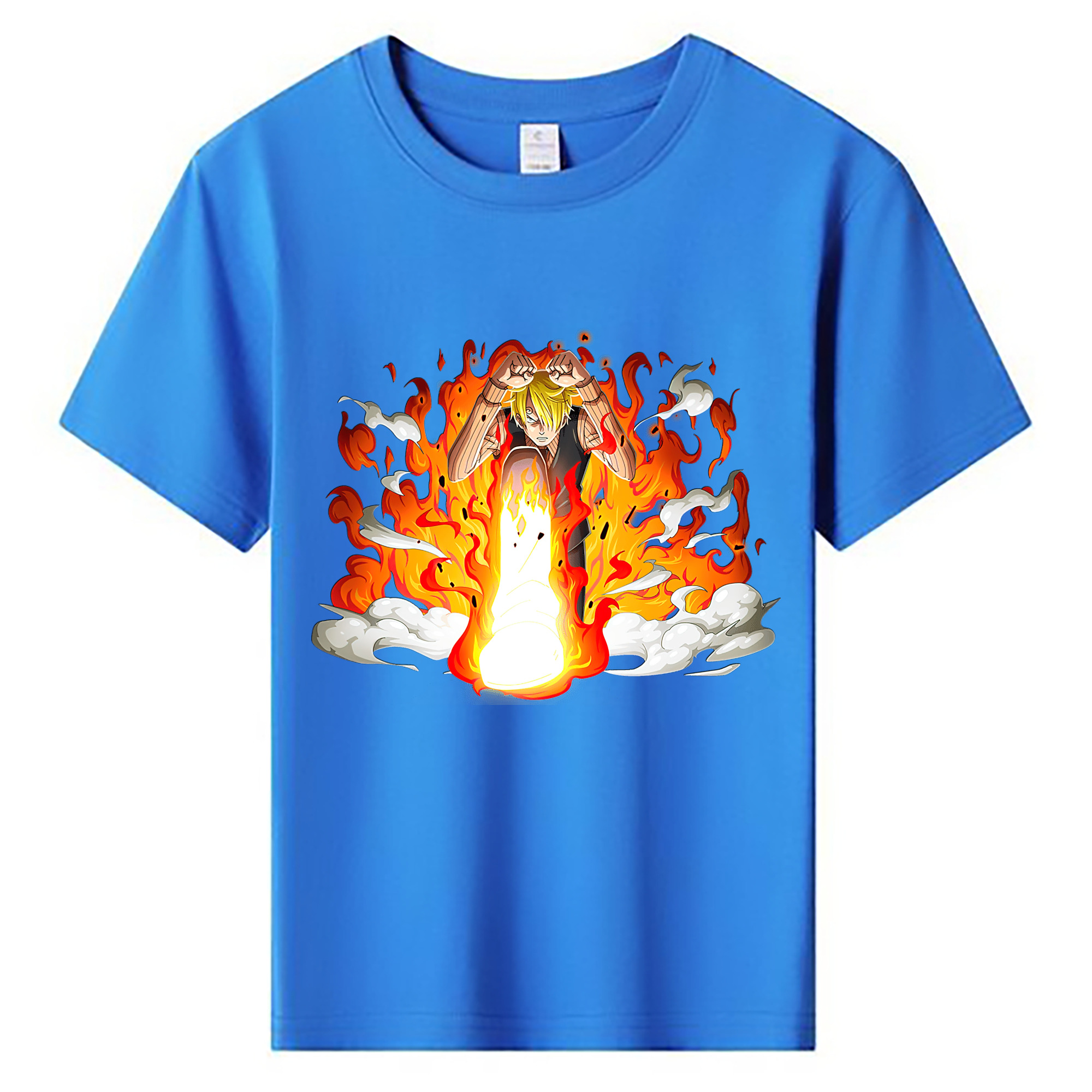（画像用） ワンピース サンジ ONE PIECE Sanji 綿100％キッズTシャツ（フロントプリント）